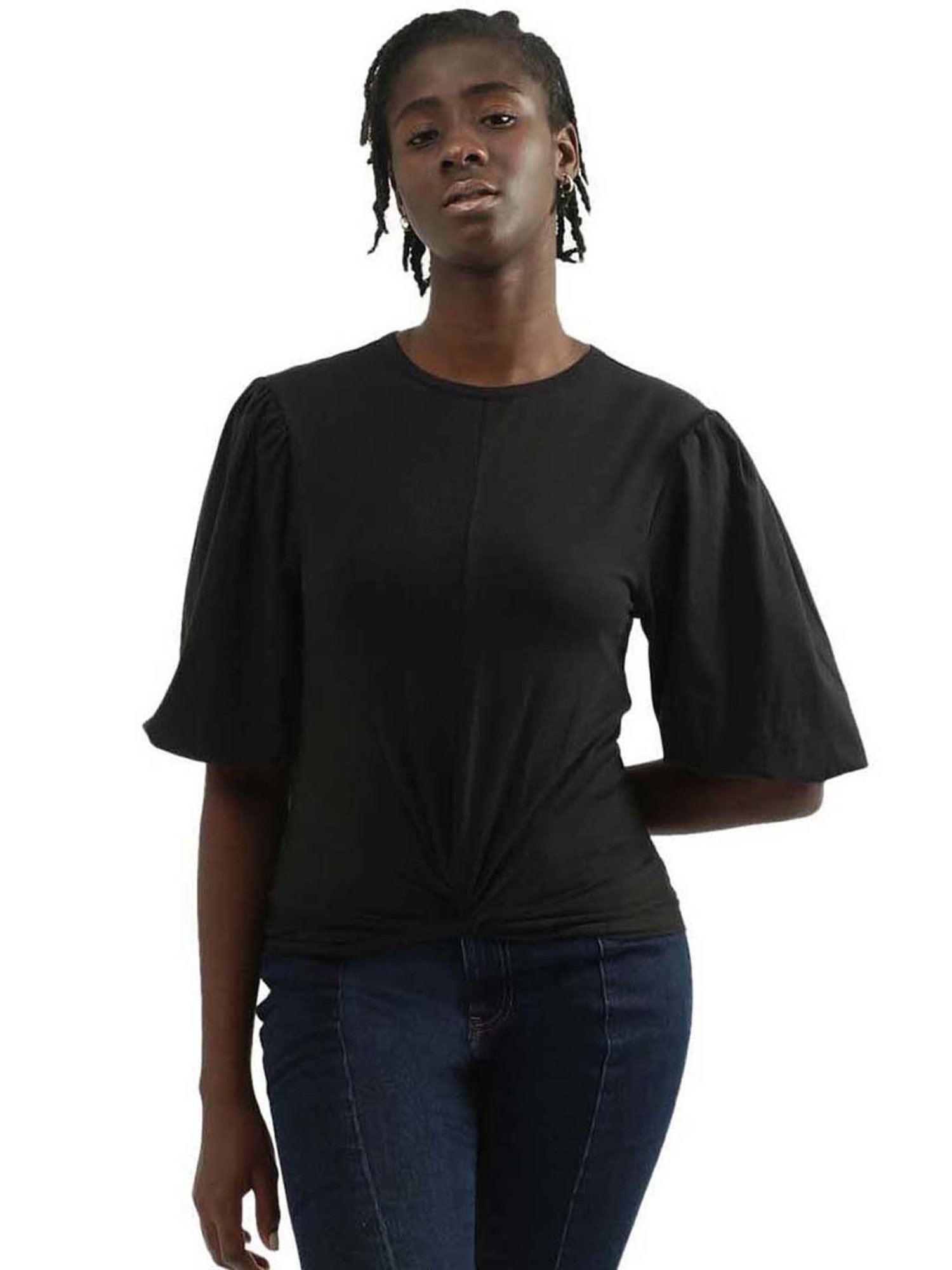 United Colors of Benetton Black Cotton Top