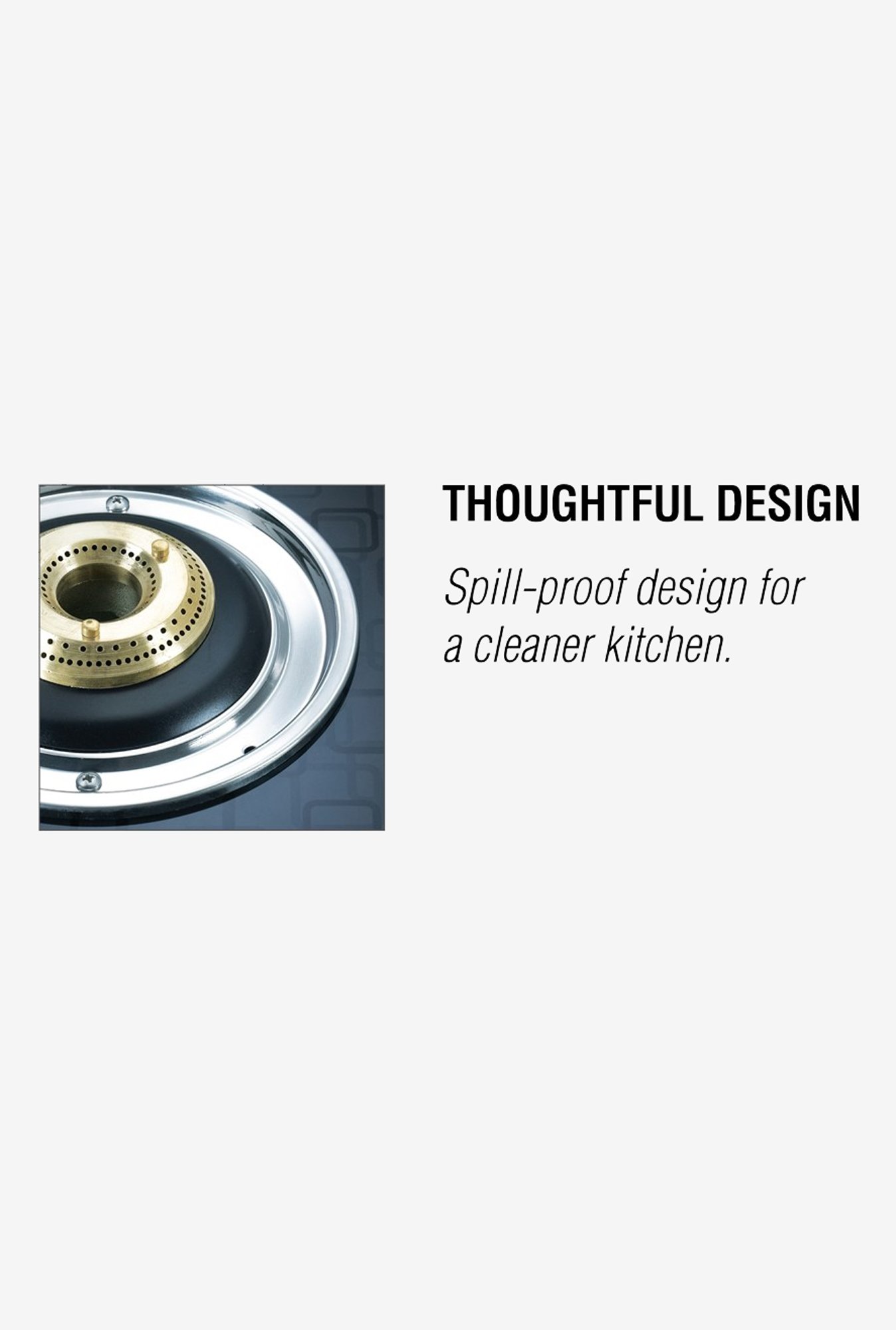 Prestige Premia GTS 03 L D 40170 3 Burners Gas Stove (Black)