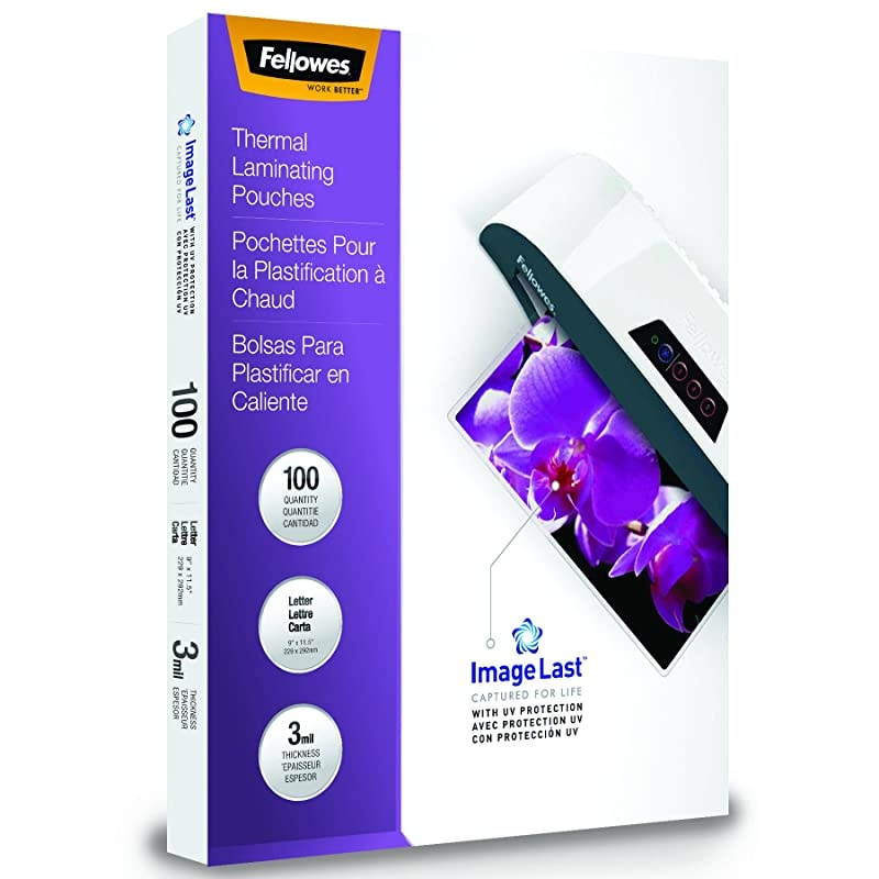 52454 ImageLast Laminating Pouches with UV Protection, 3mil, 11 1/2 x 9 (Pack of 100)