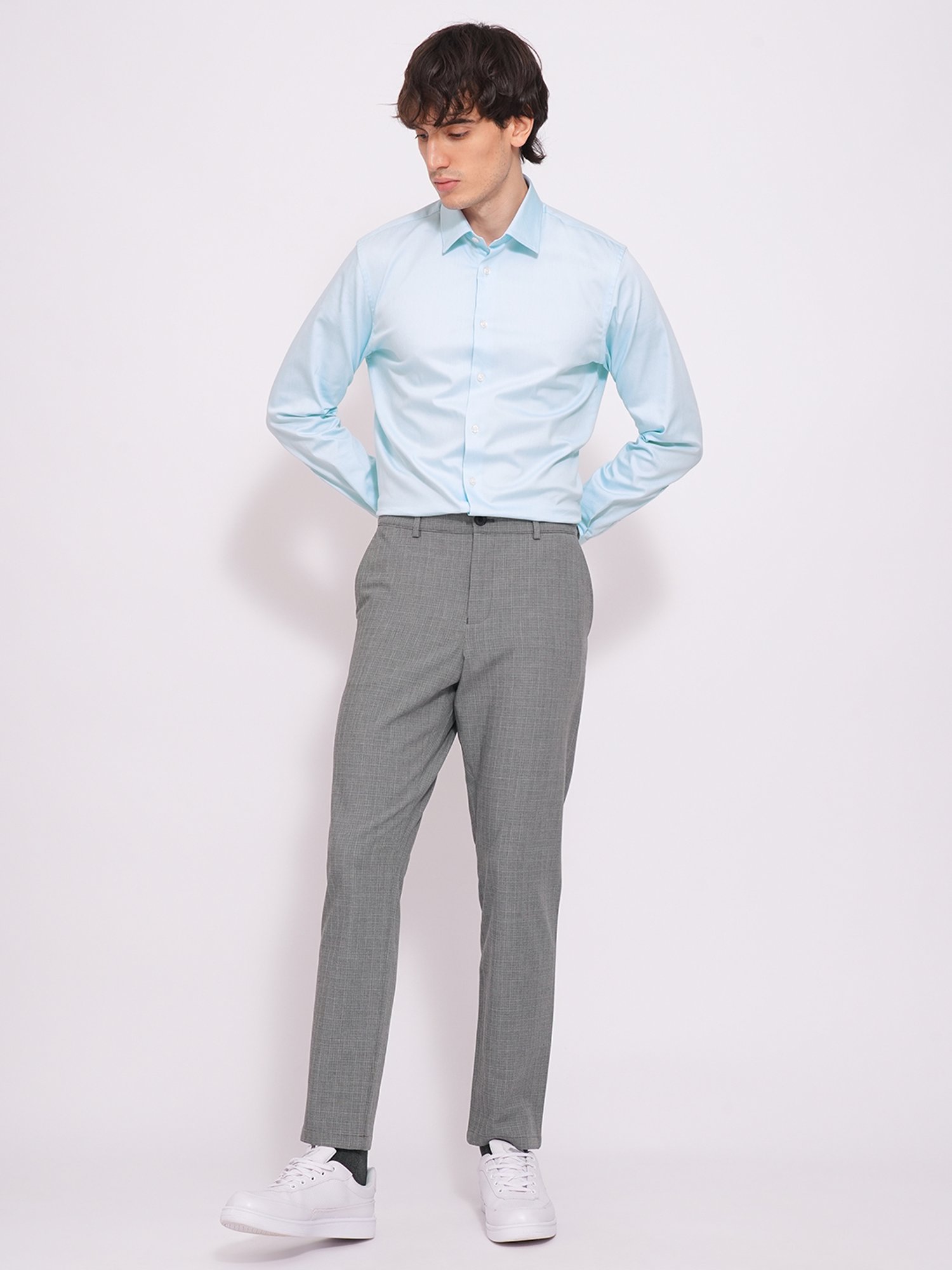 Selected Homme Blue Organic Cotton Slim Shirt