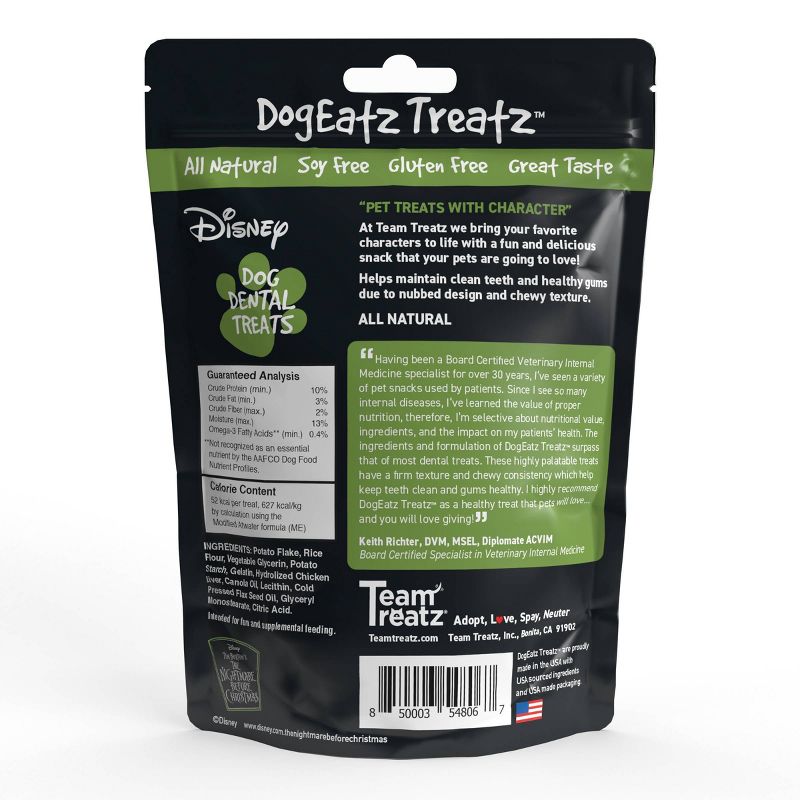 Team Treatz Nightmare Before Christmas Chicken Dental Dog Treat -  7oz