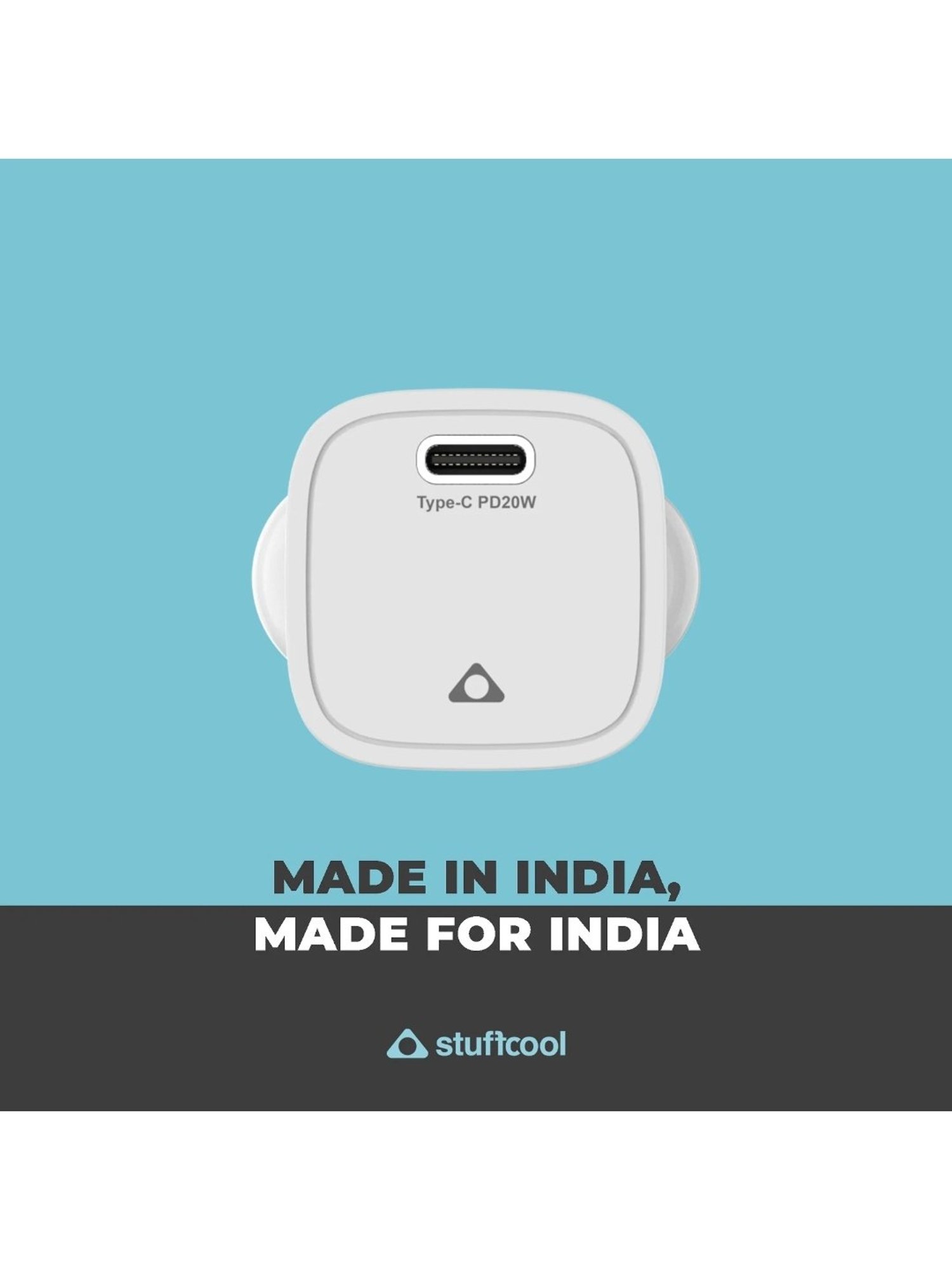 Stuffcool Nuevo PD 20W Smallest Wall Charger (White)