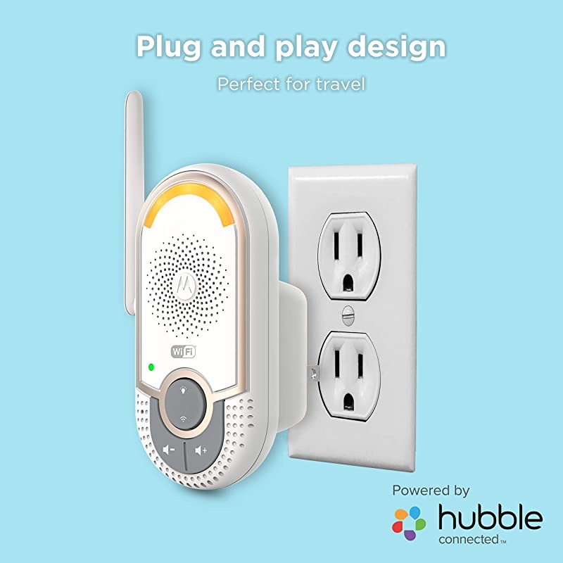 MBP164CONNECT Audio Baby Monitor Portable WiFi Smart Intercom and Night Light for Child 900Foot Radio Range 2Way Talk Communication