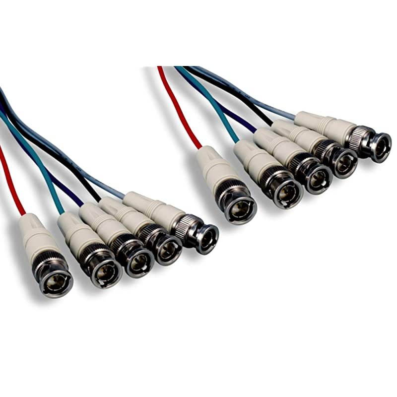 ZCQQF5MM10 Premium Component Video Cable 5 BNC Male 10 28 AWG OD 85mm 75 Ohm