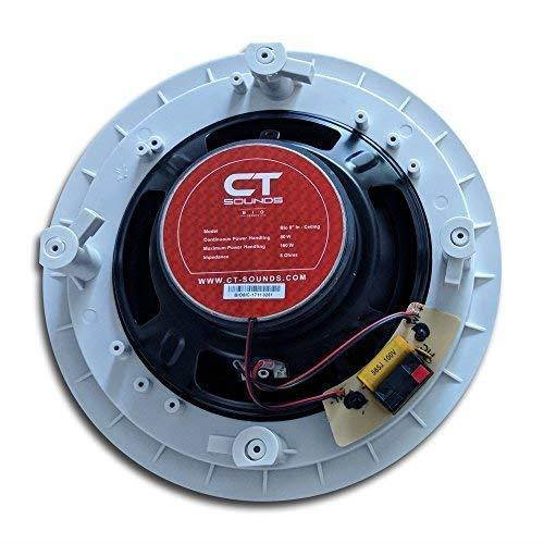CT Sounds in-Ceiling Surround Sound 8 Inch 2-Way Home Audio Weatherproof Speaker (1 Speaker)
