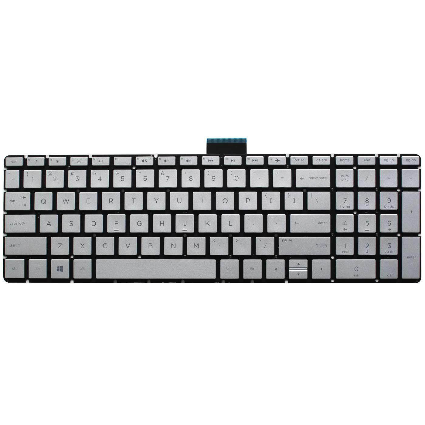 New US Silver Keyboard (without frame) For HP 17-BS022DS 17-BS023CY 17-BS023DS 17-BS024CY 17-BS024DS 17-BS025CL 17-BS025CY 17-BS025DS 17-BS026CY 17-BS026DS 17-BS027CY 17-BS027DS 17-BS028CY