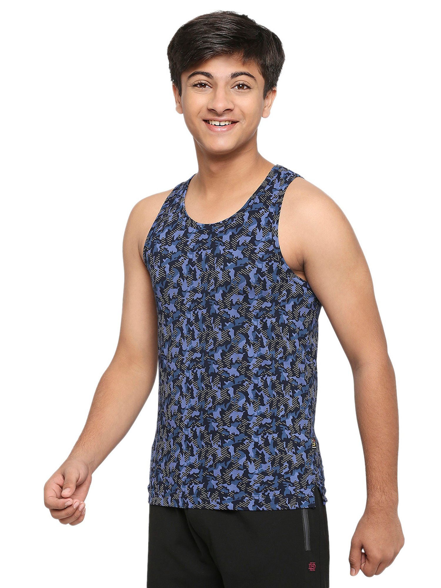 Frenchie Boys Navy Camouflage Vest