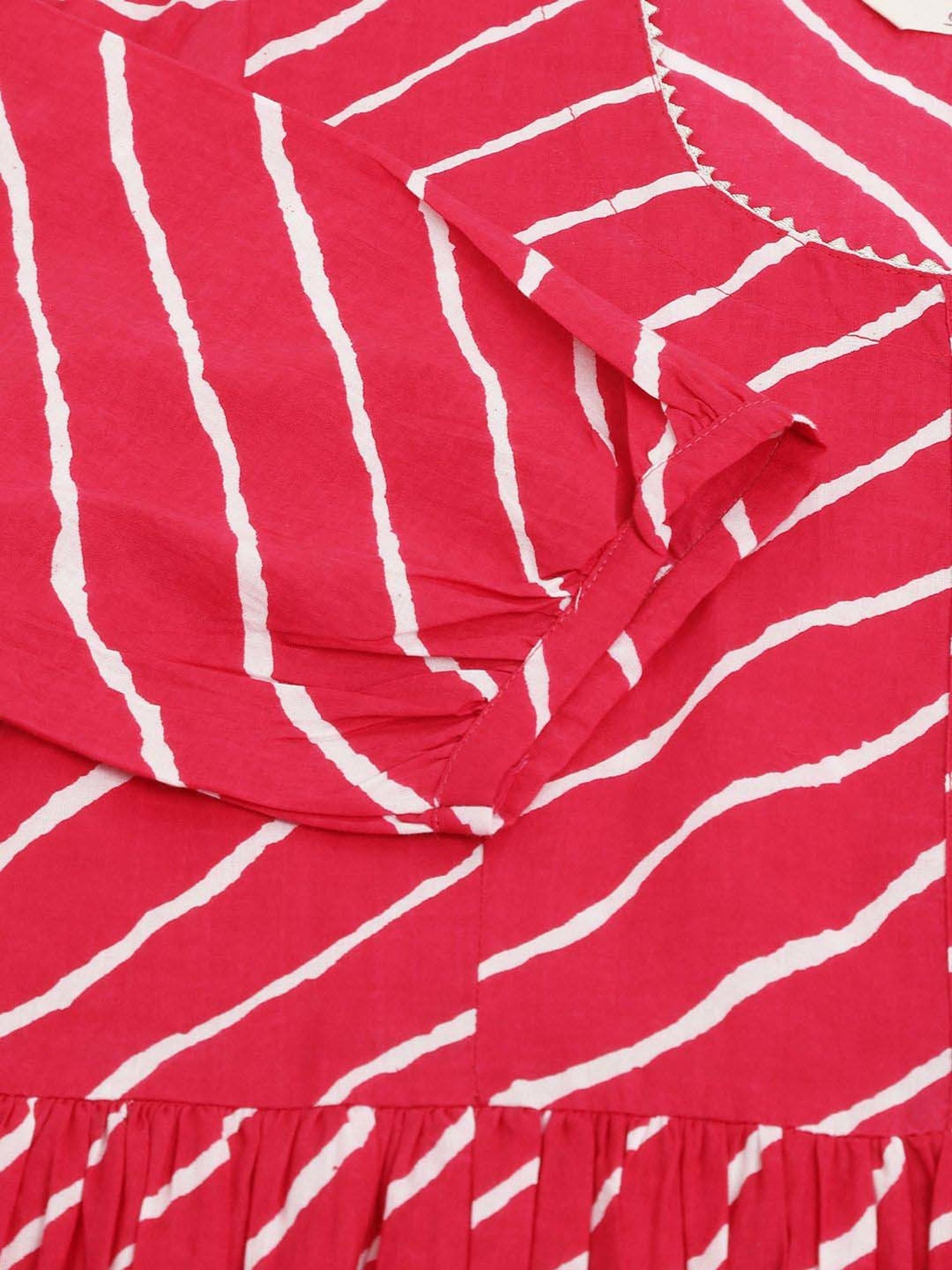 Divena Pink Cotton Striped Top
