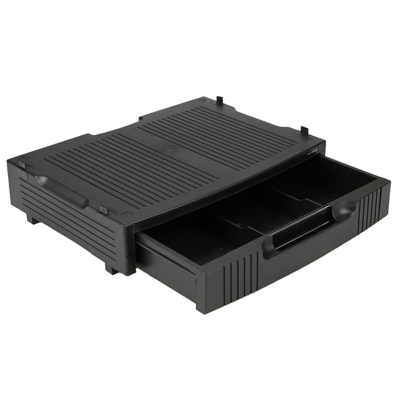 Mind Reader Monitor Stand with Storage Drawer, Black