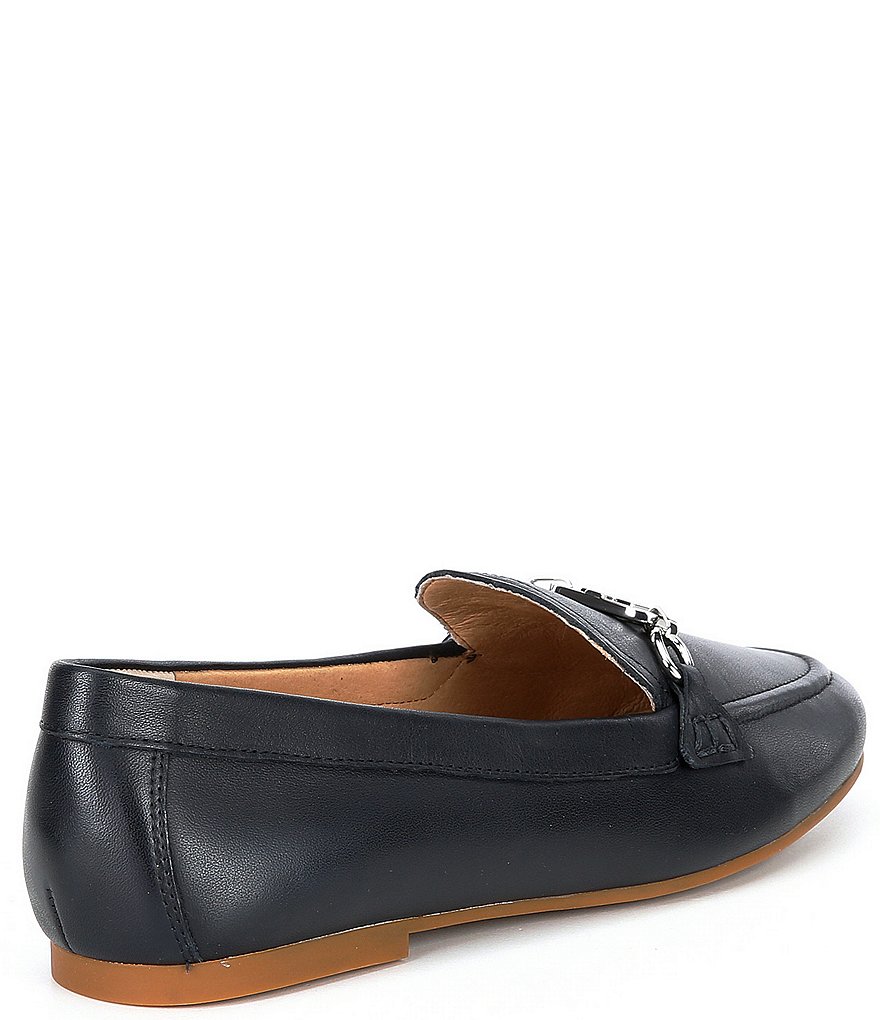 Lauren Ralph Lauren Averi Nappa Leather Embellished Oval Chain Loafers