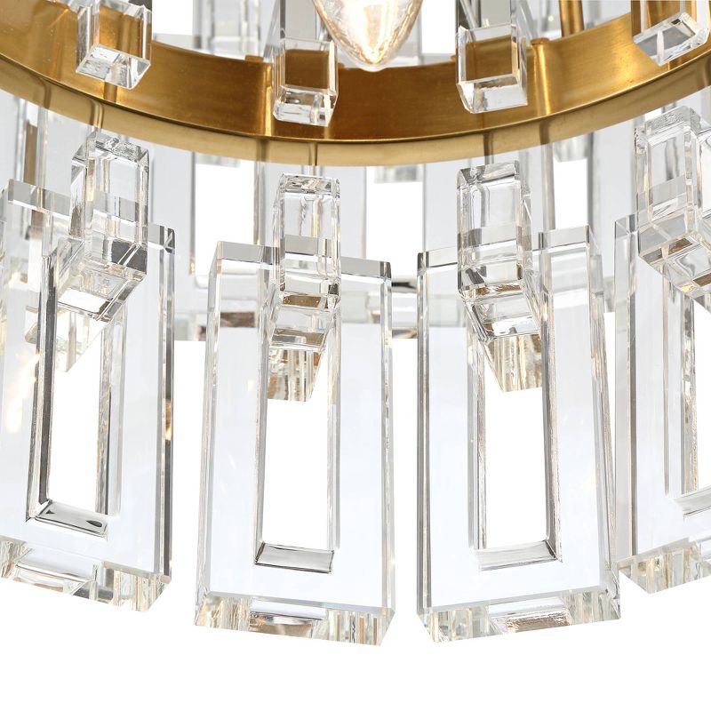 Vienna Full Spectrum Burnished Brass Crystal Chandelier 23 1/2" Wide Modern Tiered 8-Light Fixture Dining Room House Foyer Kitchen