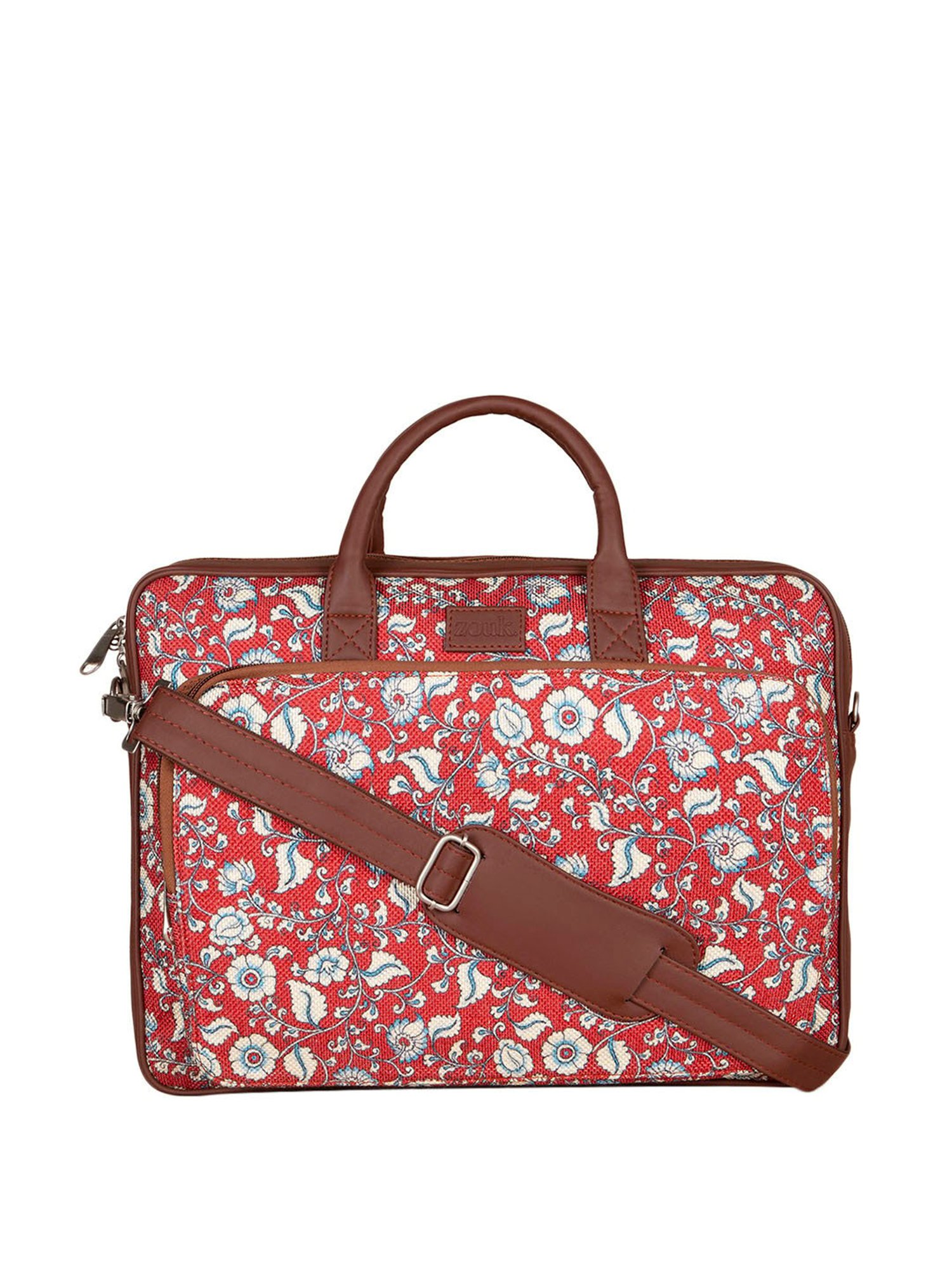 ZOUK Red Jute Large Messenger Bag