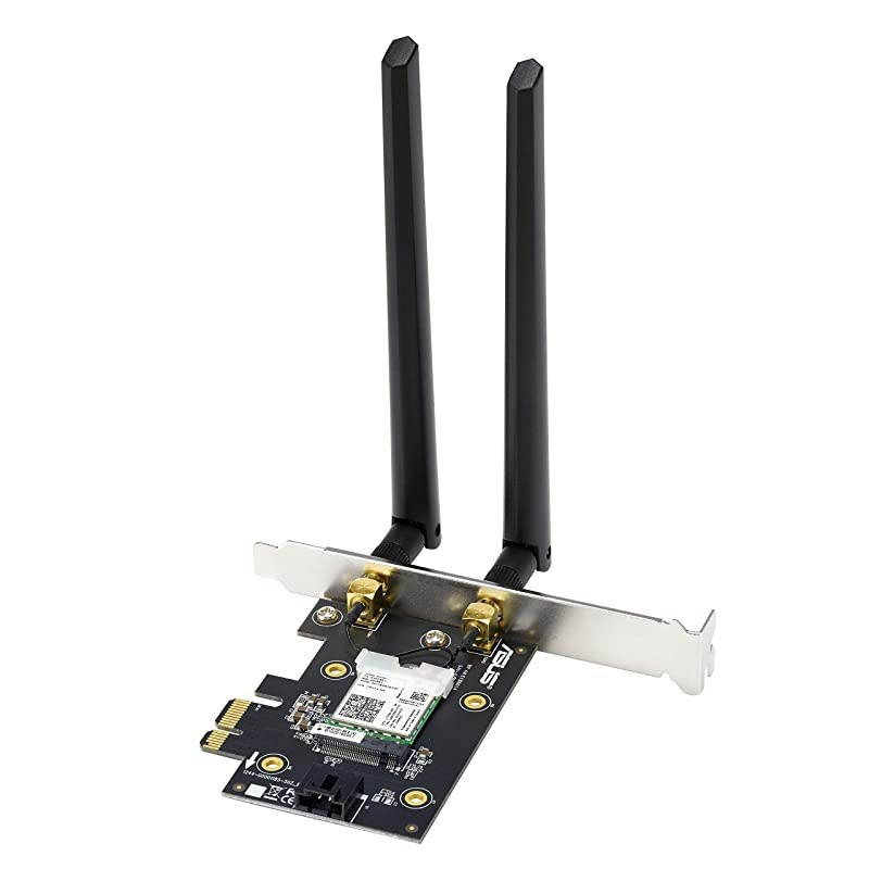 PCEAX3000 WiFi 6 80211ax Adapter with 2 External Antennas Supporting 160MHz for Total Data Rate up to 3000Mbps Bluetooth 50 WPA3 Network Security OFDMA and MUMIMO