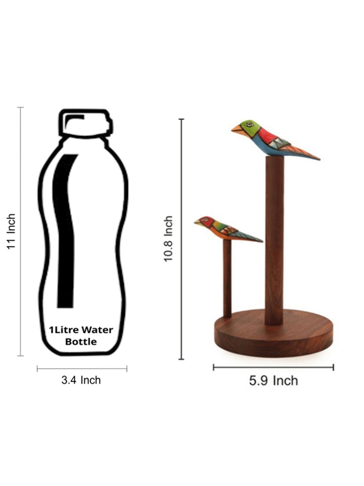 ExclusiveLane The Dancing Peacock Brown Sheesham Wood Napkin Holder - Set of 1