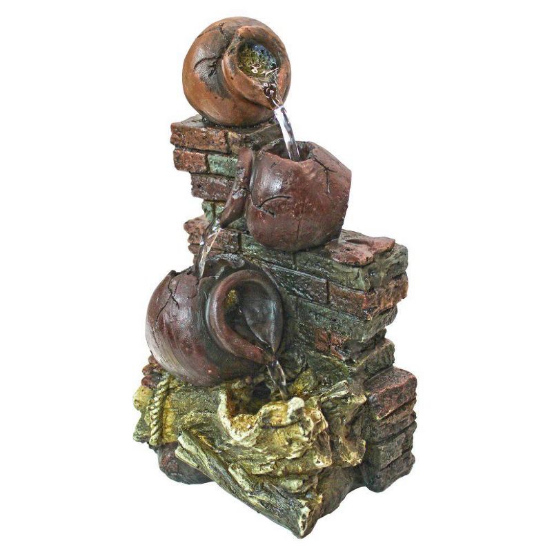 Villa La Piccolina Cascading Urns Illuminated Garden Fountain - Acorn Hollow