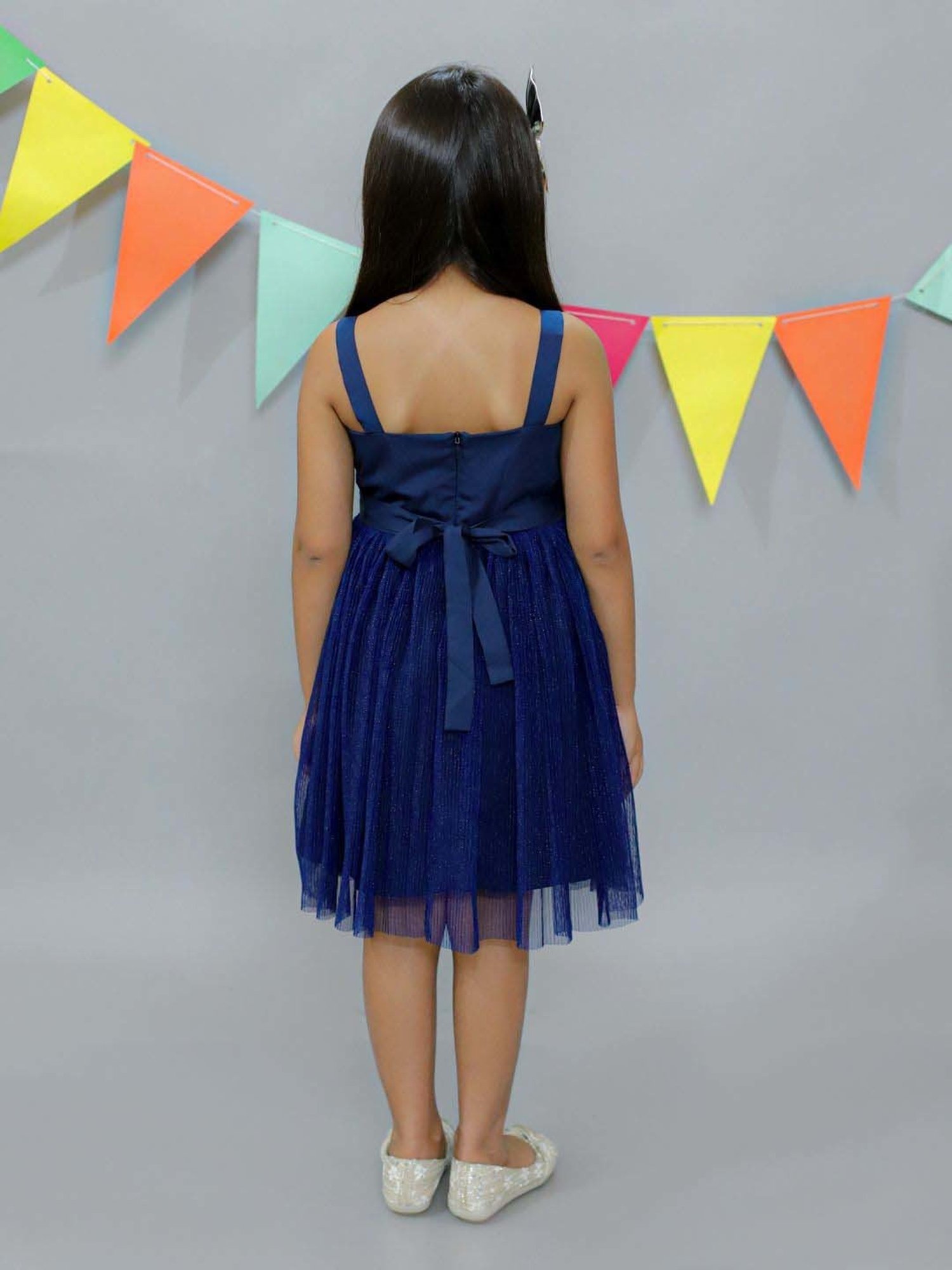 KidsDew Navy Regular Fit Dress