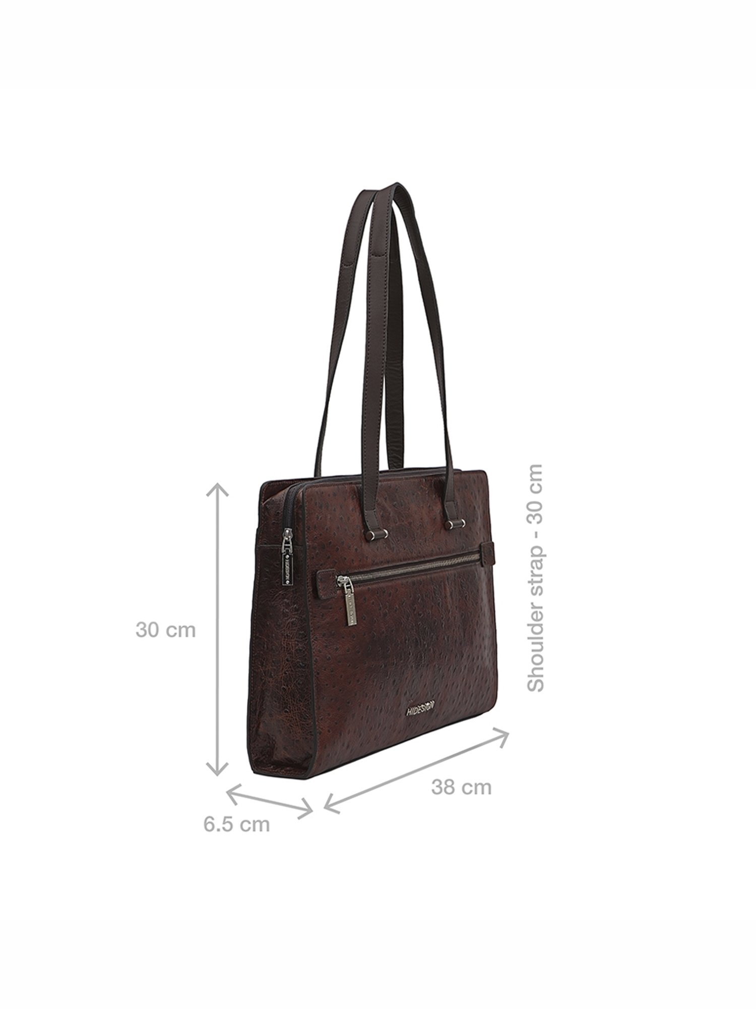 Hidesign Gatwick-04 Brown Textured Laptop Bag