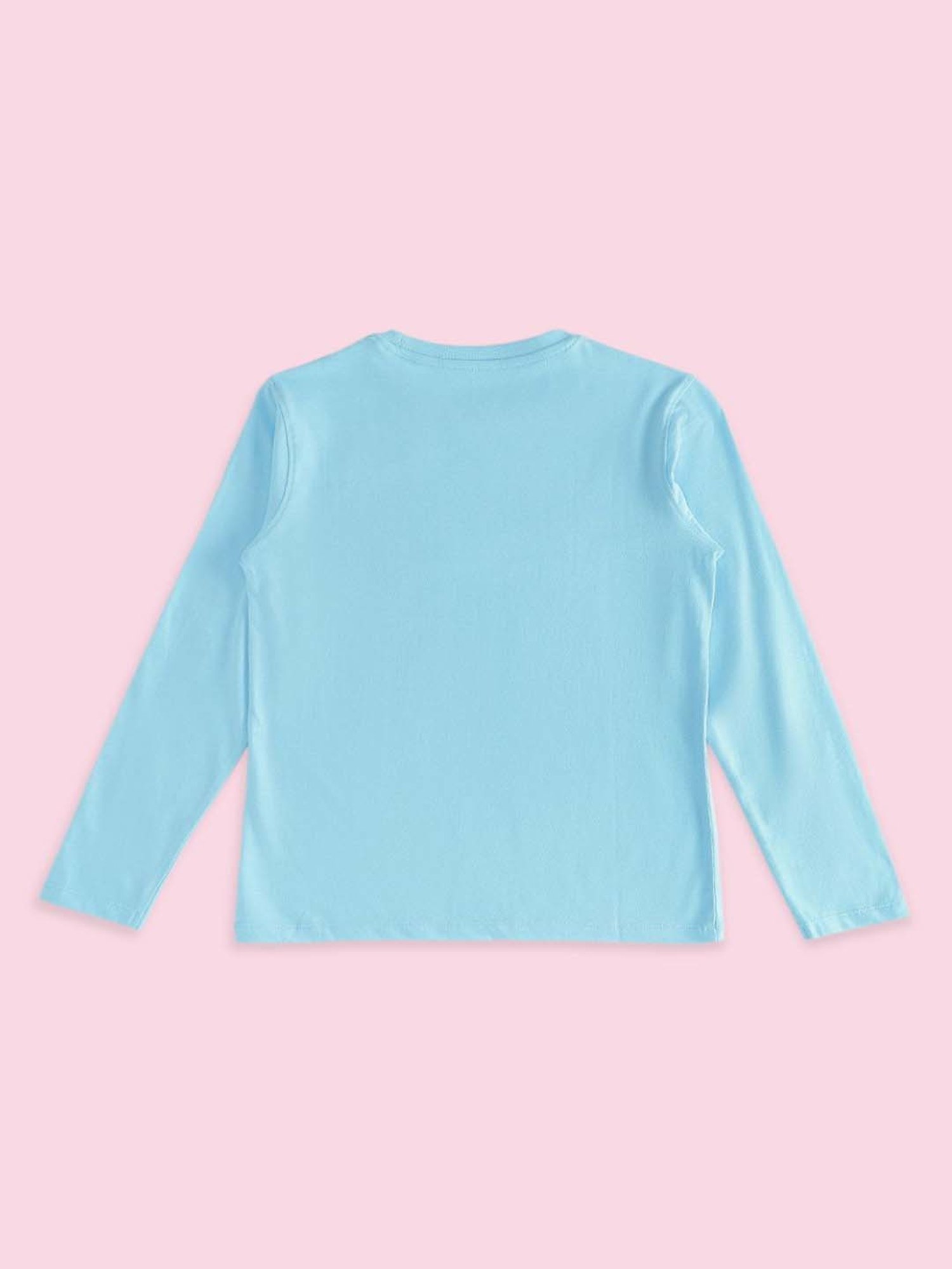 Pantaloons Baby Kids Blue & Yellow Cotton Printed Full Sleeves T-Shirt