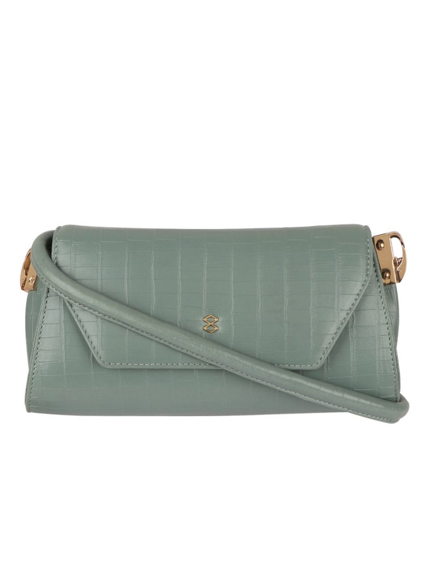 Horra Green Textured Small Cross Body Bag