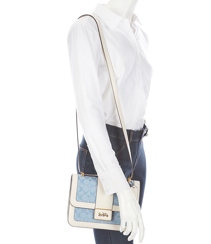 COACH Signature Chambray Allie Shoulder Bag