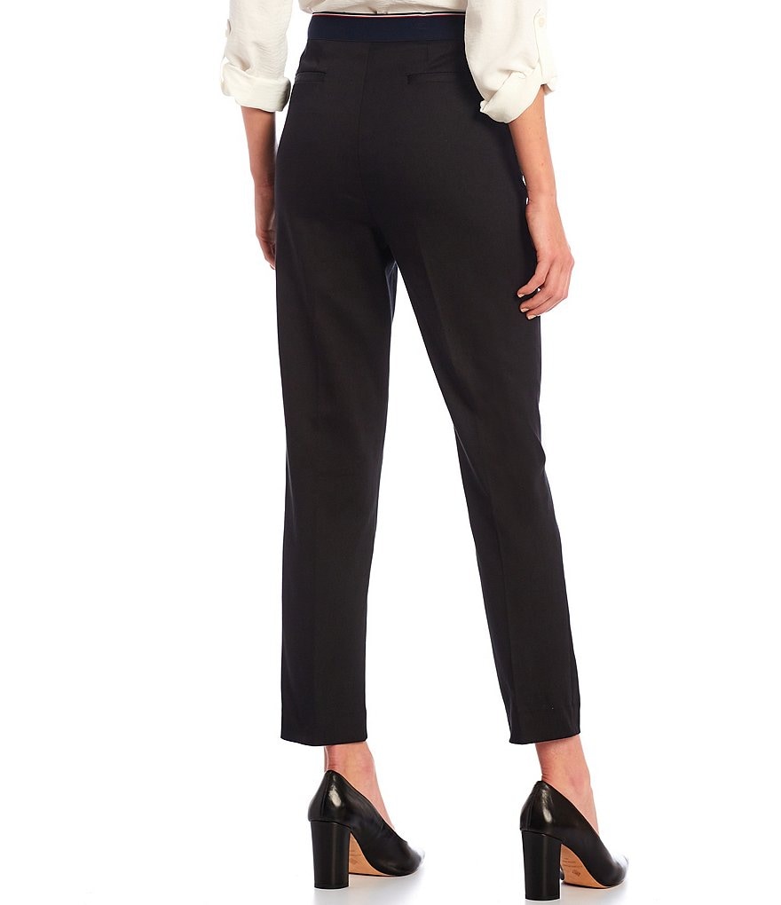 Tommy Hilfiger Flat Front Elastic Waist Twill Pants