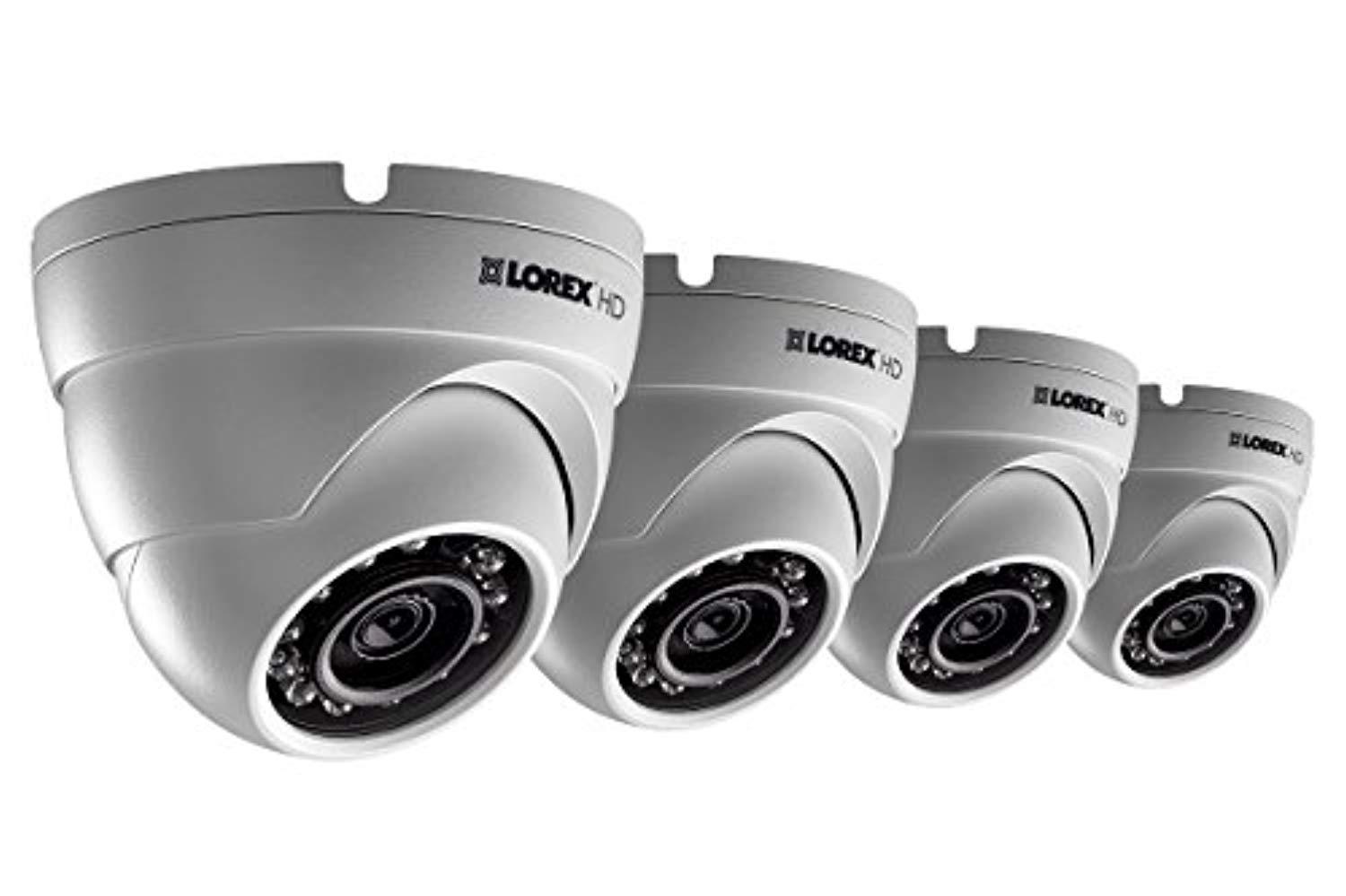 hd 1080p weatherproof ir dome security cameras 4 pack