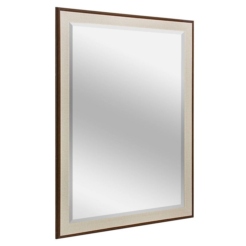 35.5" x 45.5" Two-Toned Frame Mirror Brown/Cream - Head West
