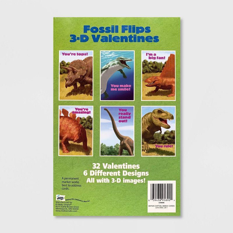 Mello Smello 32ct 3D Flip Fossil Valentines