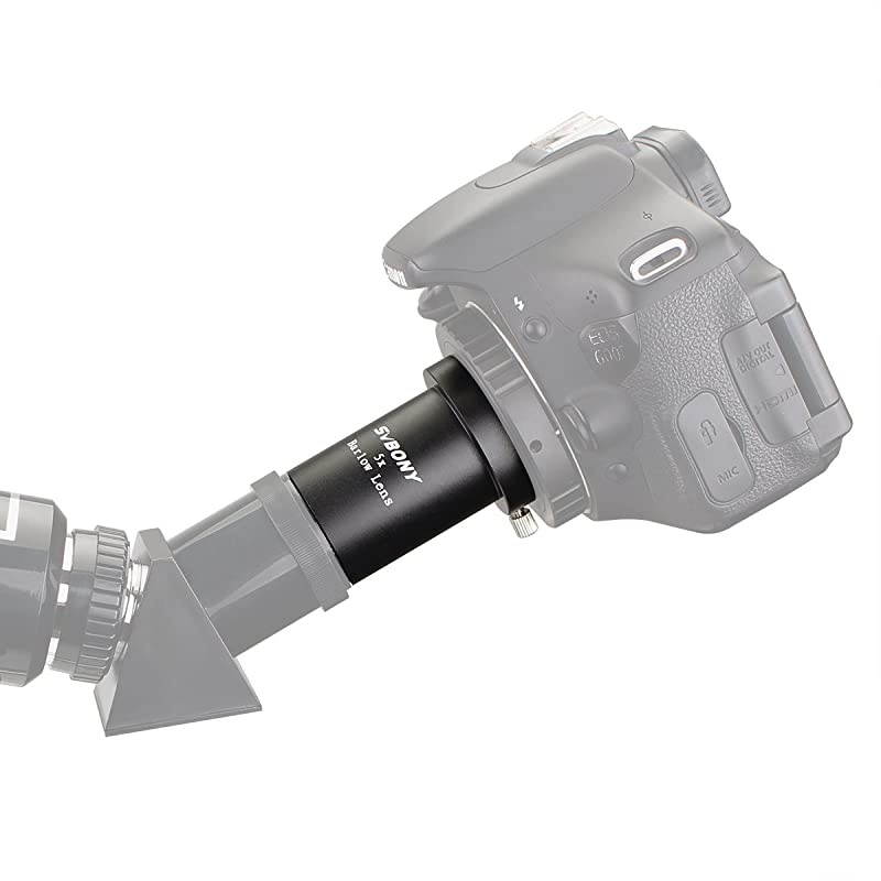 Barlow Lens 5X 125 inches Fully Multi Coated Metal Thread M42 for Astronomical Telescope Eyepiece Accept T Ring with 125 inches Interface