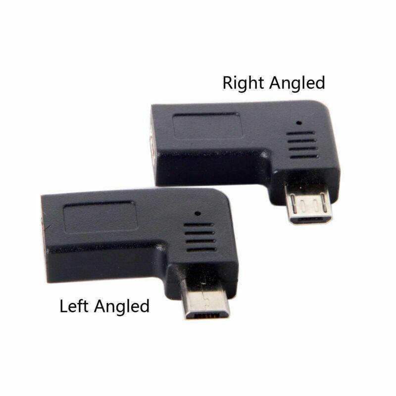 Left Angled 90 Degree USB Type-C USB-C Female to 5Pin Micro USB 2.0 Male Data Charge Converter Adapter
