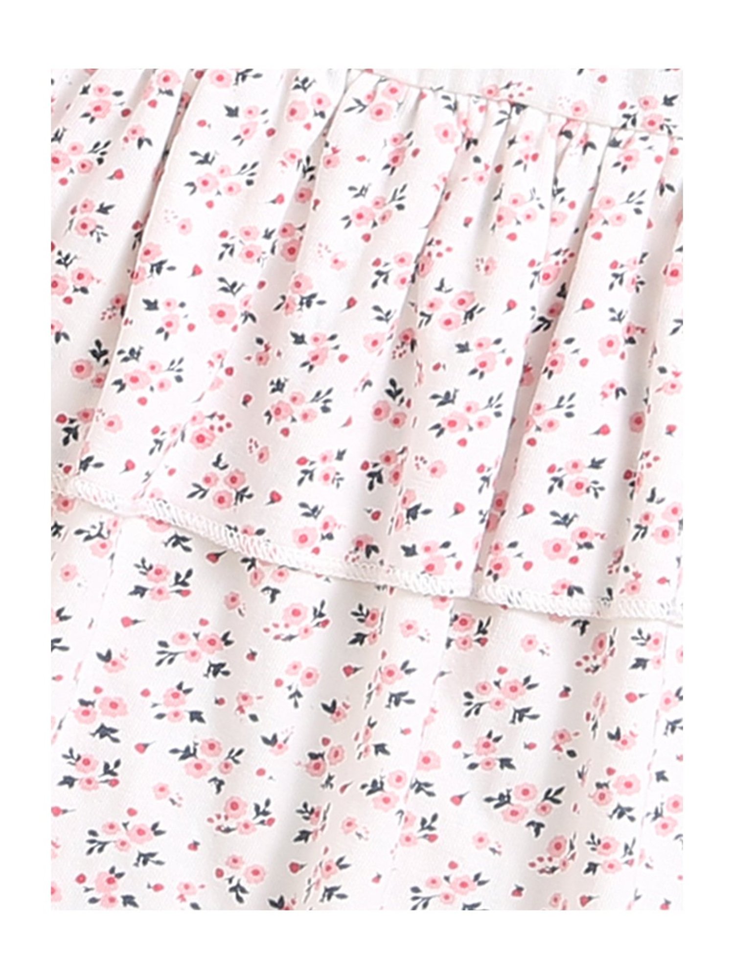 Nino Bambino Kids White & Navy Floral Print Top with Shorts