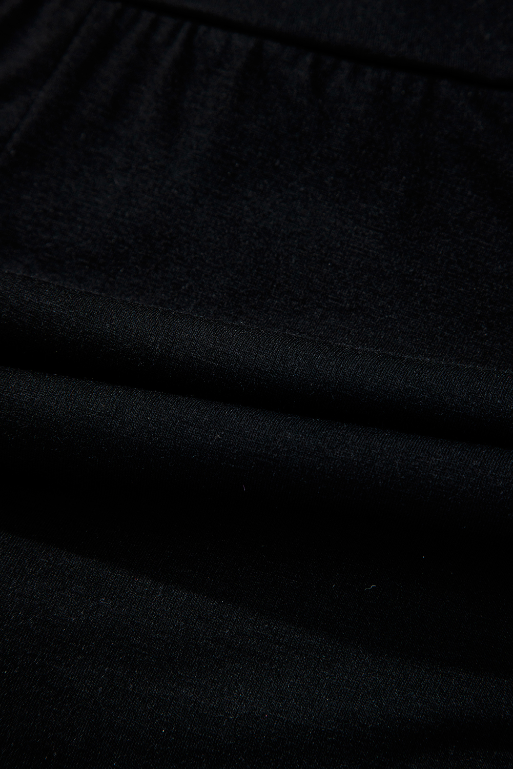 Black Ruched Wide Waistband Plain Skort