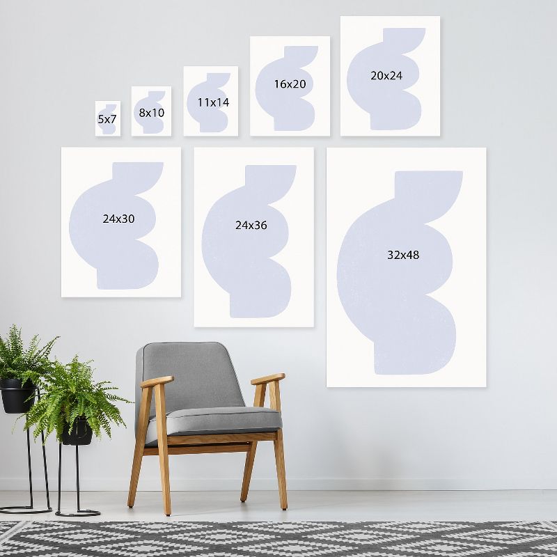 Americanflat Abstract Blockprint Blue by Roseanne Kenny Wall Art Canvas - 11" x 14"