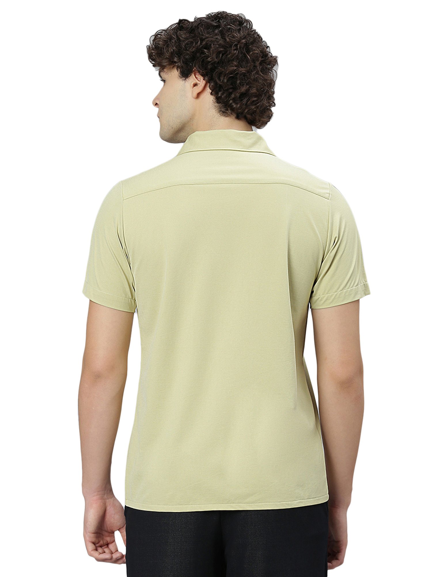 Slowave Khaki Regular Fit Shirt