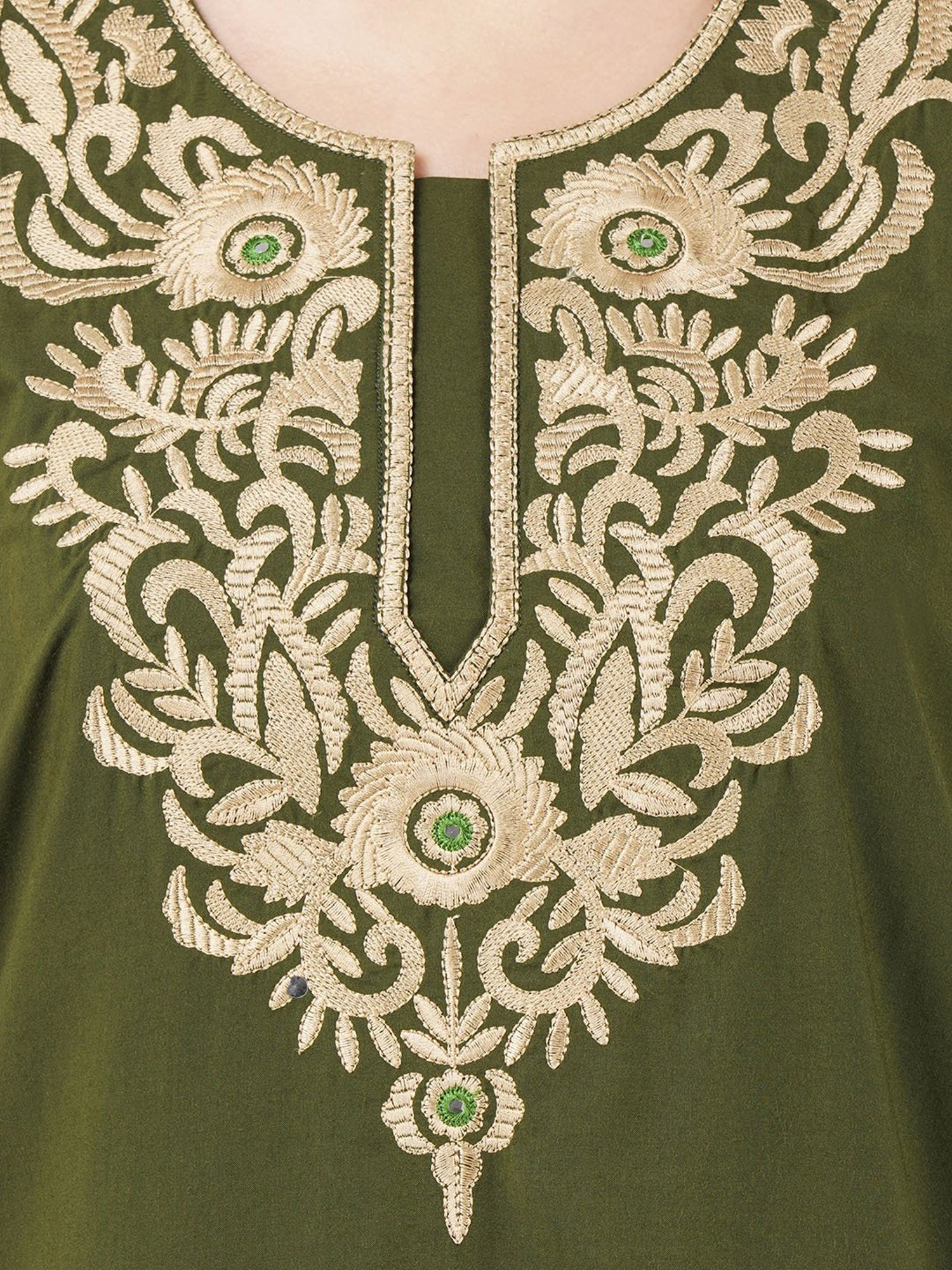 KOI SLEEPWEAR Olive Embroidered Nighty