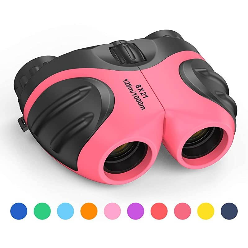 for 312 Year Old Girls Waterproof Binoculars for Kids Girls Age 312 Best Brithday Easter Gifts for Girls 312 Year Old Christmas Xmas Stocking Stuffers Fillers for Girls Pink DL10