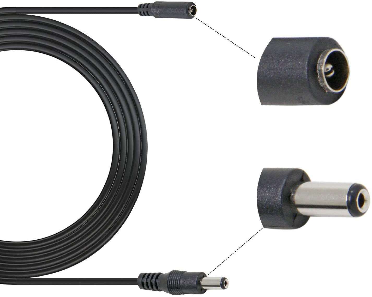 Security Camera Power Extension, Ancable 5ft(1.5M) 2.1mm x 5.5mm DC 12V Extension Cord for CCTV Security Cameras, IP Camera, LED Light Installations, Solar Panel