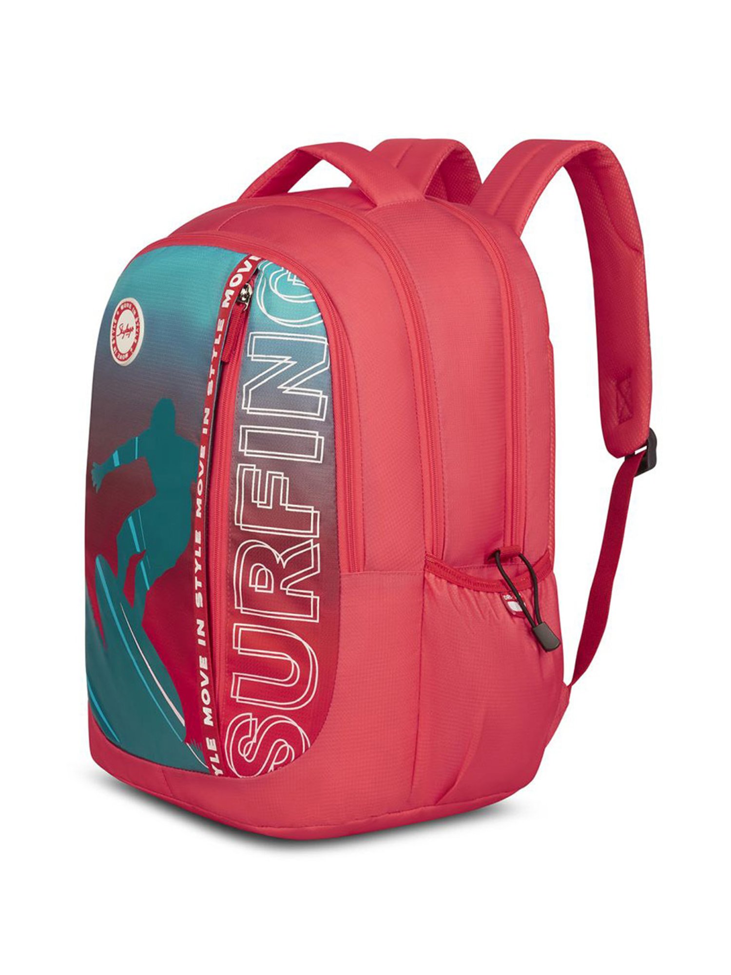 Skybags Klan Plus 04 Red Polyester Printed Backpack - 32 Ltrs