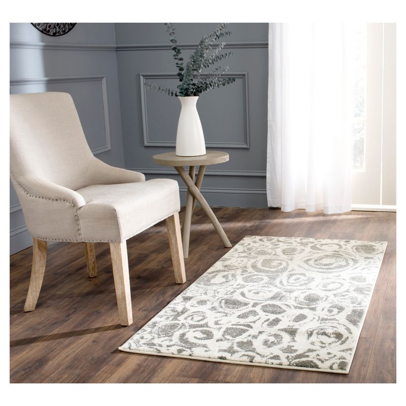 Swirl Area Rug - Dark Gray / Ivory (8' X 11'2" ) - Safavieh