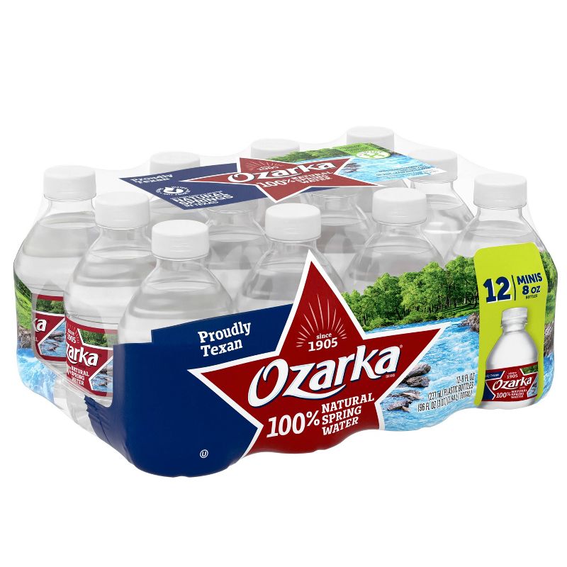 Ozarka Brand 100% Natural Spring Water - 12pk/8 fl oz Mini Bottles