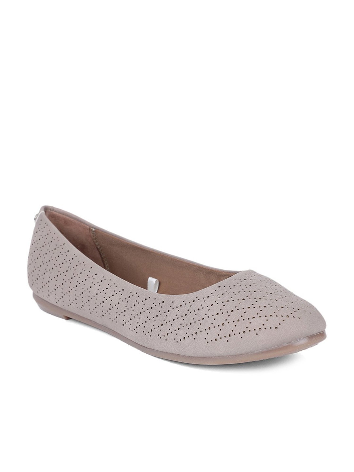 Bata Women's Grey Flat Ballets