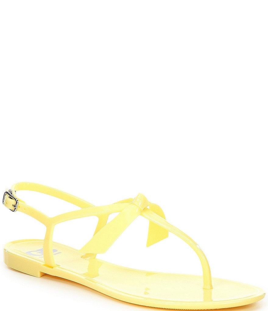 GB Ob-Sessed Bow Detail Jelly T-Strap Sandals