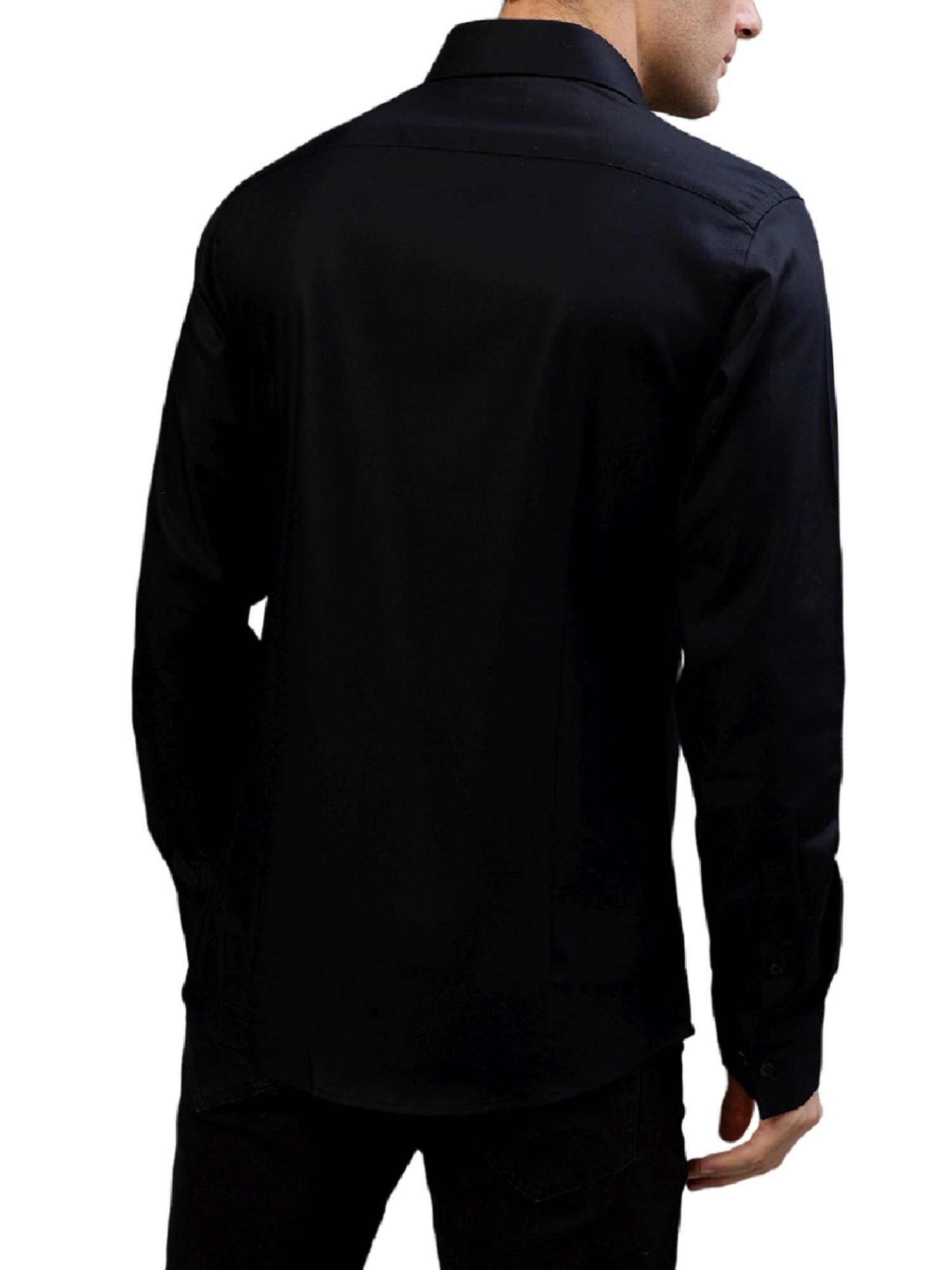 Bruun & Stengade Black Cotton Slim Fit Shirt