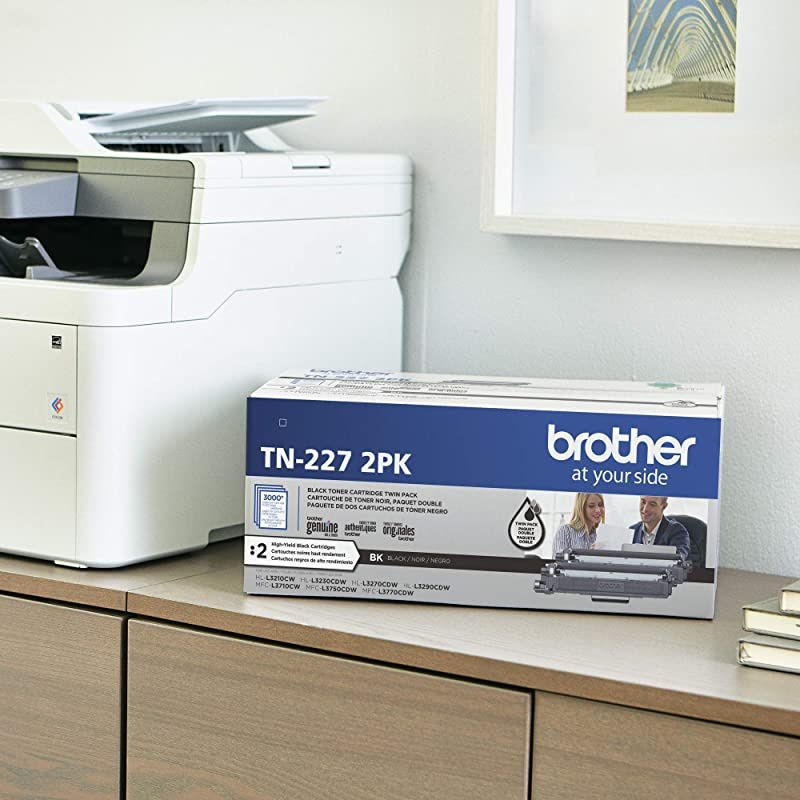 Genuine HighYield Black Toner Cartridge Twin Pack TN227 2Pk