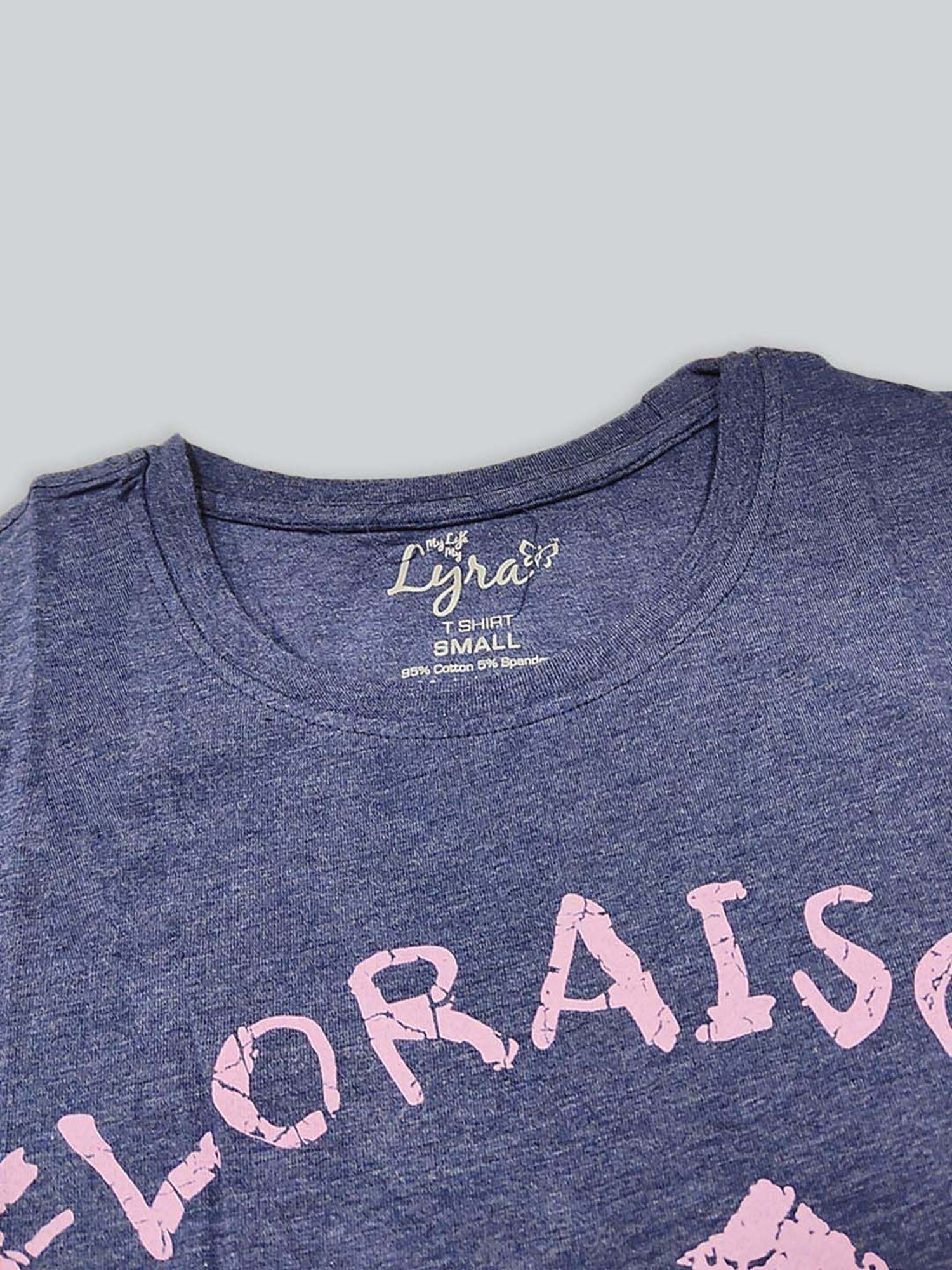 Lyra Purple Cotton Printed T-Shirt