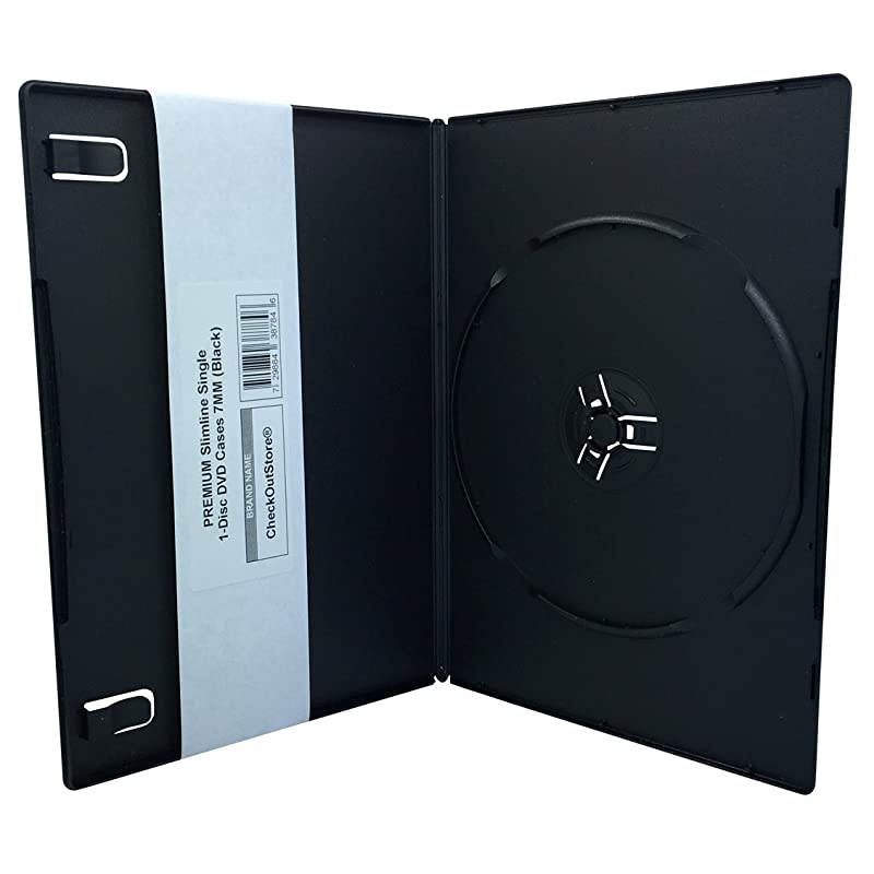 50) Premium Slimline Single 1-Disc DVD Cases 7mm (Green)