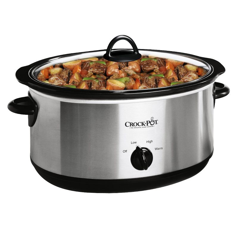 Crock-Pot SCCPVMC63SJ Multi Function Large 6 Quart Capacity 3-in-1 Home Food Cooker Convenient Kitchen Appliance, Stainless Steel