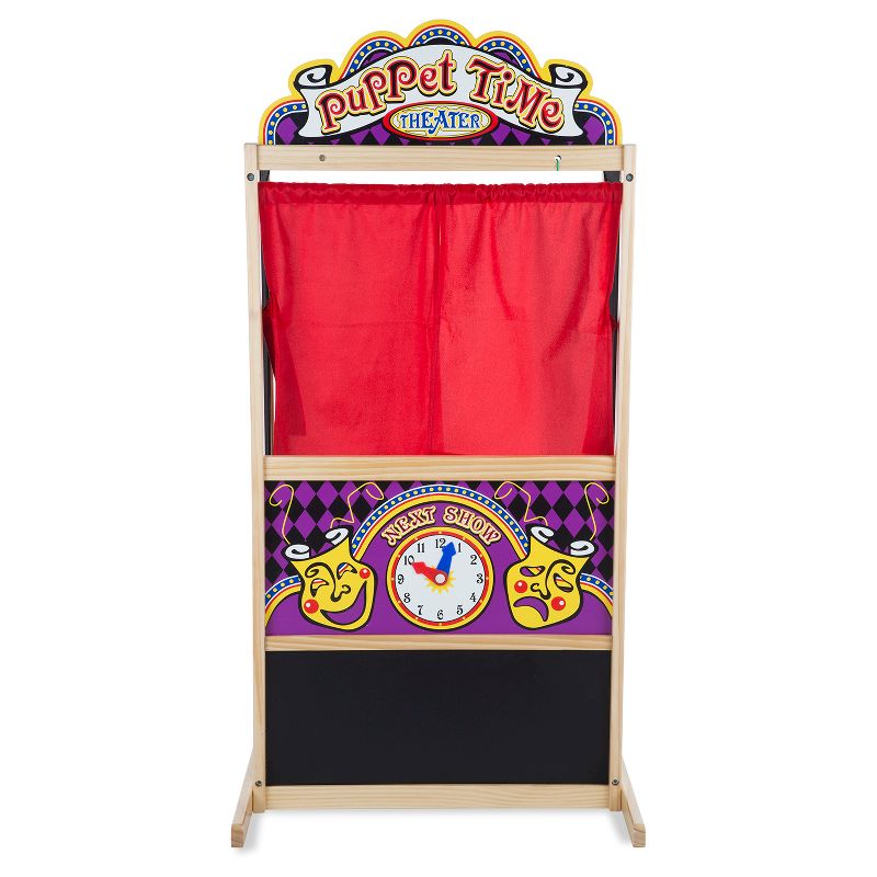 Melissa & Doug Deluxe Puppet Theater - Sturdy Wooden Construction