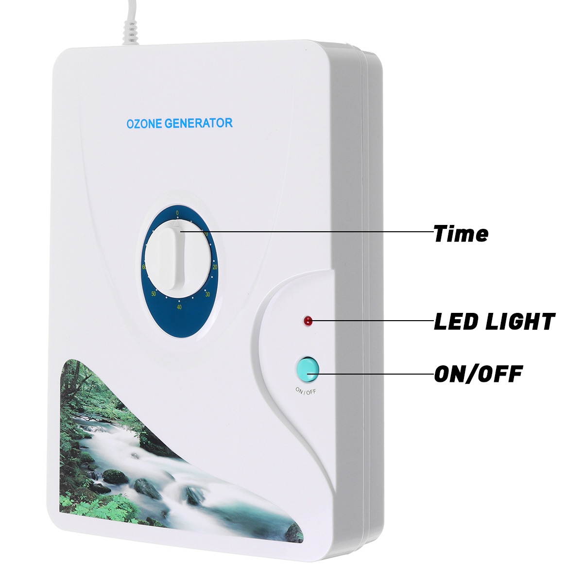 Ozone Air Purifier for Small Household Appliances Fruit and Vegetable Cleaning Machine-EU Plug/B