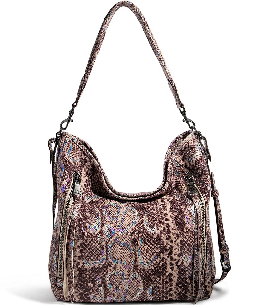 Calvin Klein Ivy Linen Python Hobo Bag